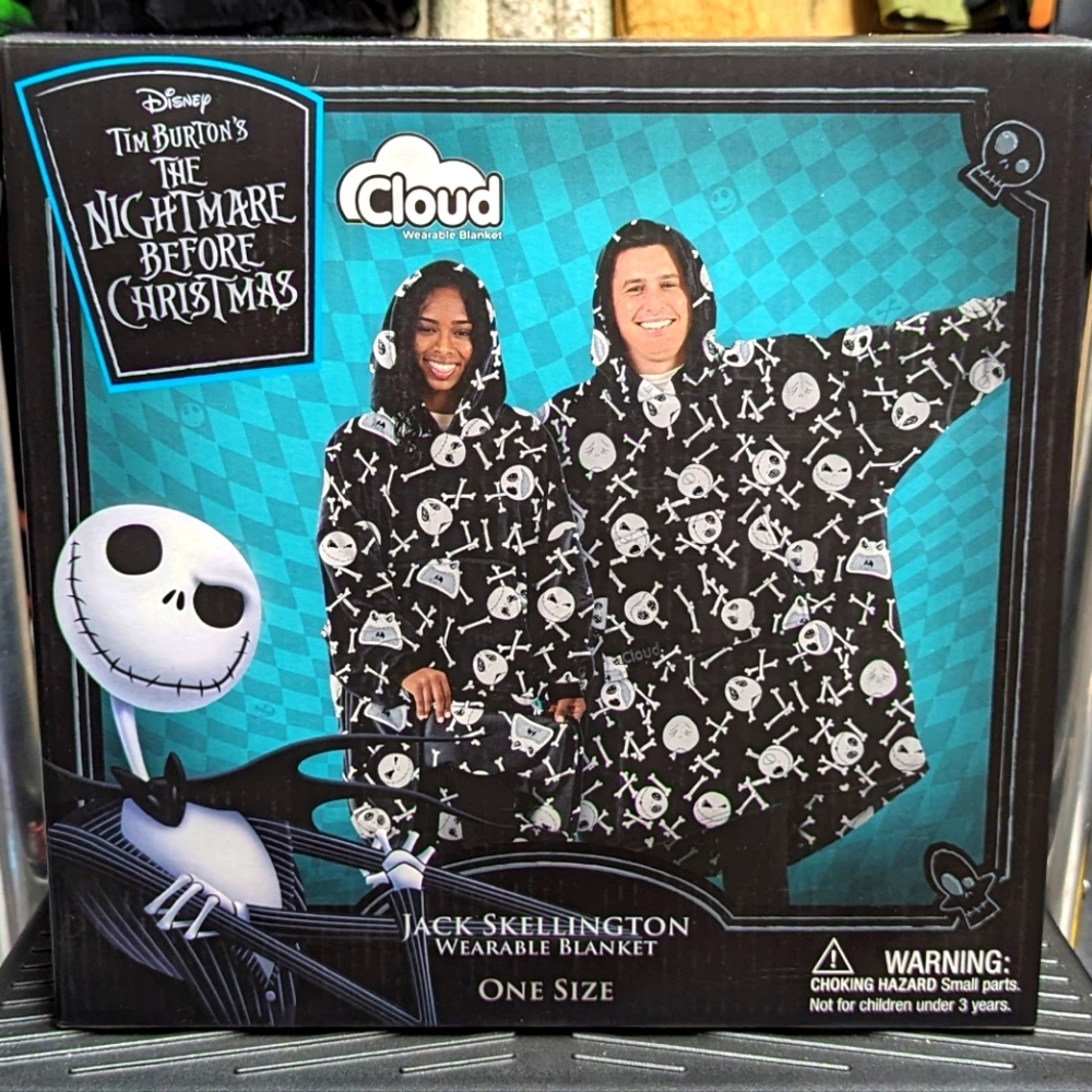 Cloud Wearable Blanket Hoodie Jack Skellington Nightmare Before Christmas New